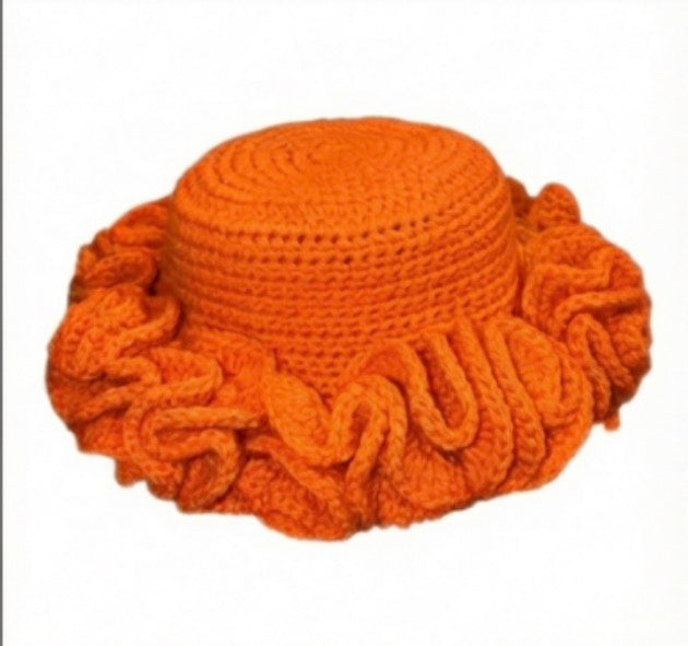 Crochet Ruffle Hat