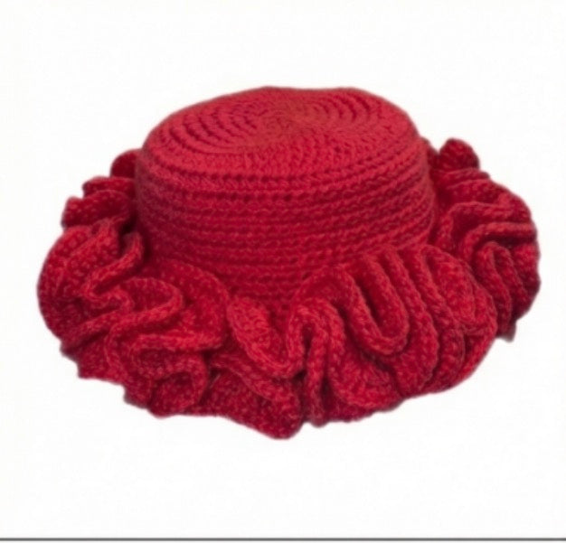 Crochet Ruffle Hat