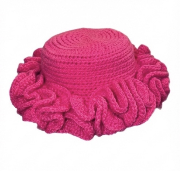 Crochet Ruffle Hat