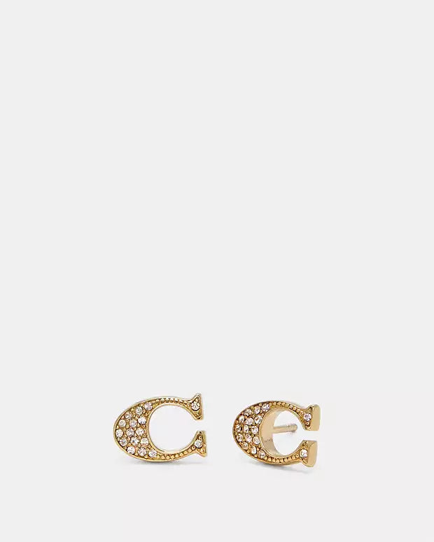 Big C Stud Earrings