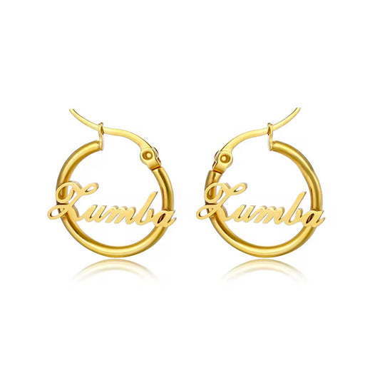 Customize 2cm Name Earrings