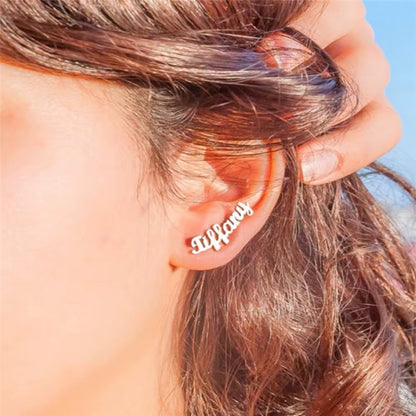 Custom Name Stud Earrings
